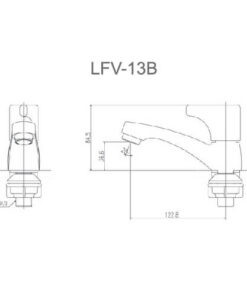 Bản Vẽ Kỹ Thuật Vòi Lavabo INAX LFV-13B Lạnh