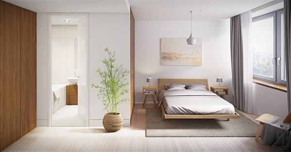 cách để bố trí nhà vệ sinh trong phòng ngủ