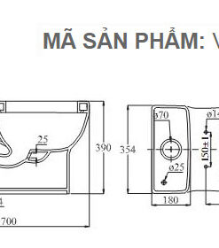 Bản vẽ kỹ thuật Bàn Cầu 1 khối Viglacera V41 Nắp đóng êm V86