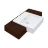 Chậu Rửa Lavabo COTTO C02717 Parvis Bán Âm Bàn