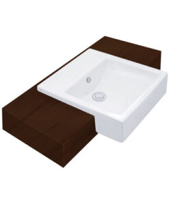 Chậu Rửa Lavabo COTTO C02717 Parvis Bán Âm Bàn Chậu Rửa Lavabo COTTO C02717 Parvis Bán Âm Bàn Chậu Rửa Lavabo COTTO C02717 Parvis Bán Âm Bàn