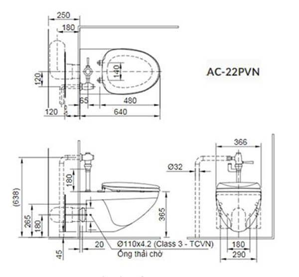 AC-22P+CW-S15VN Nắp Cơ