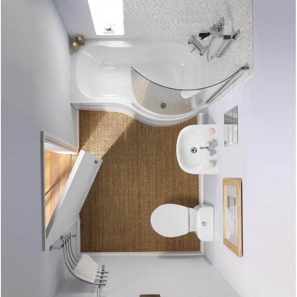 Tông màu trắng chủ đạo luôn là phương án giúp phòng tắm nhỏ hiện đại và rộng rãi hơn