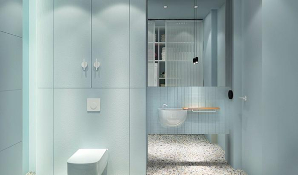 Nếu muốn có được cảm giác thư thái thiết kế phòng tắm có màu xanh