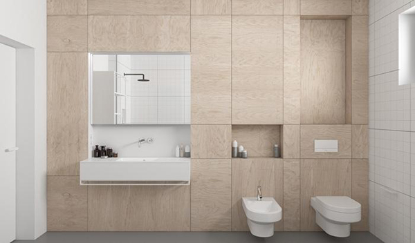 Thiết kế bắt mắt với kiểu phòng tắm mái chèo