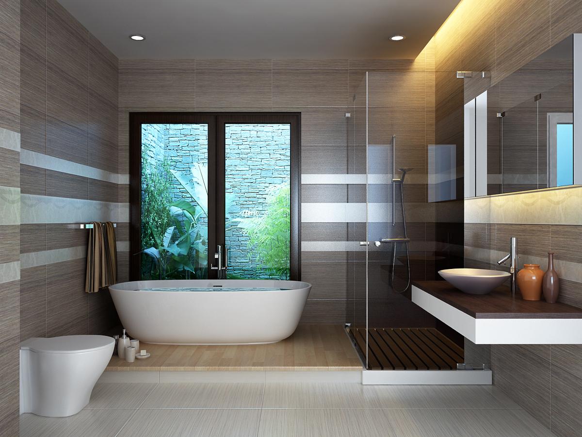 thiết kế phòng tắm khách sạn hiện đại tiện nghi