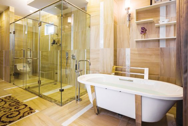 Bồn tắm đứng phù hợp với các không gian phòng tắm diện tích nhỏ
