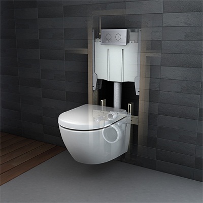 thiết kế bồn cầu âm tường