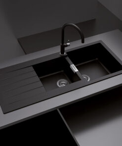 Chậu Đá Hafele HS19-GED2S80 570.35.370 2 Hộc Màu Đen Chậu Đá Hafele HS19-GED2S80 570.35.370 2 Hộc Màu Đen