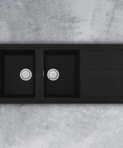 Chậu Rửa Đá Malloca NERO K-50040 2 Hộc Màu Đen Chậu Rửa Đá Malloca NERO K-50040 2 Hộc Màu Đen