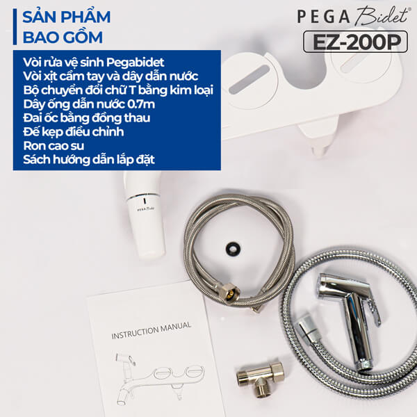 Vòi xịt rửa vệ sinh thông minh PEGA Bidet