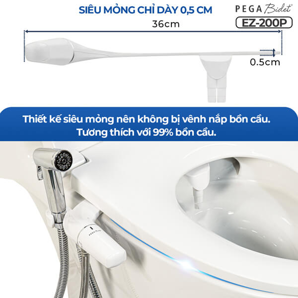 Vòi xịt rửa vệ sinh thông minh PEGA Bidet