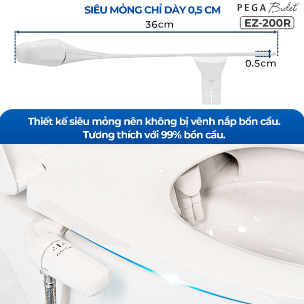 Vòi xịt rửa vệ sinh thông minh PEGA Bide