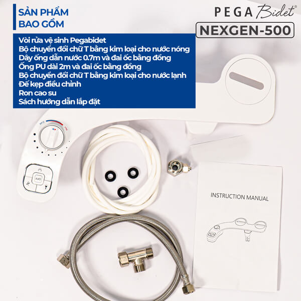 Vòi xịt rửa vệ sinh thông minh PEGA Bidet NEXGEN-500