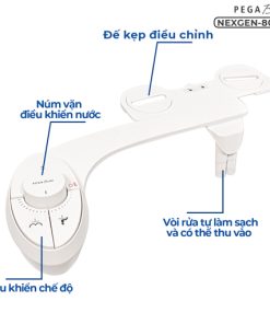Vòi xịt rửa vệ sinh thông minh PEGA Bidet NEXGEN-800P